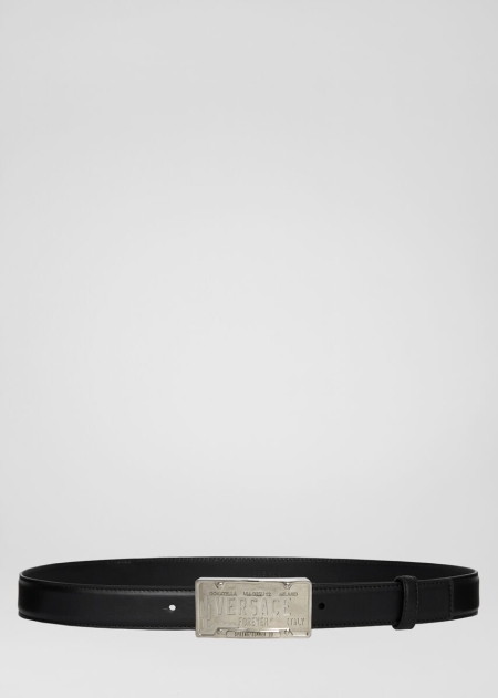 Versace License Plate Logo Buckle Bälte Herr - 204695BRA